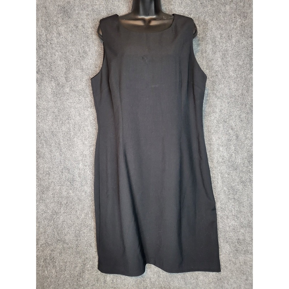 Chadwicks of Boston Black Sheath Dress Sz 18T Sleeveless Tall Professional Work